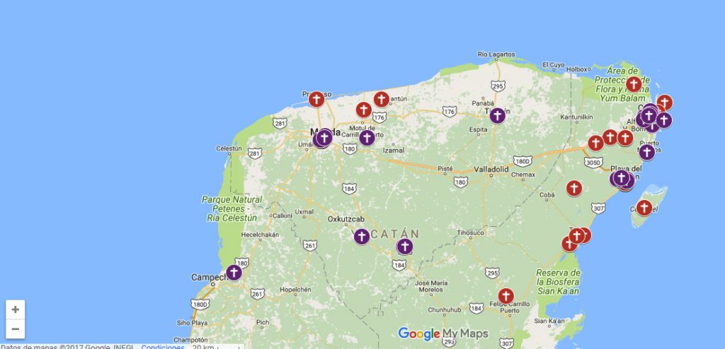 Google maps feminicidios yucatan méxico