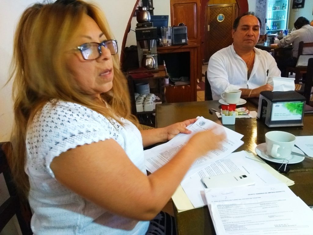 Sisely Burgos, una de las representantes de los ciudadanos que interpusieron una amparo en Yucatán, contra la Ley de Seguridad Interior.