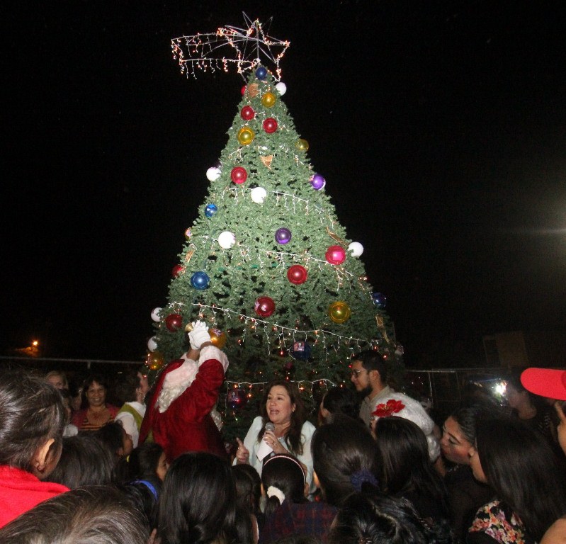 Encienden árbol de Navidad en Emiliano Zapata Sur II