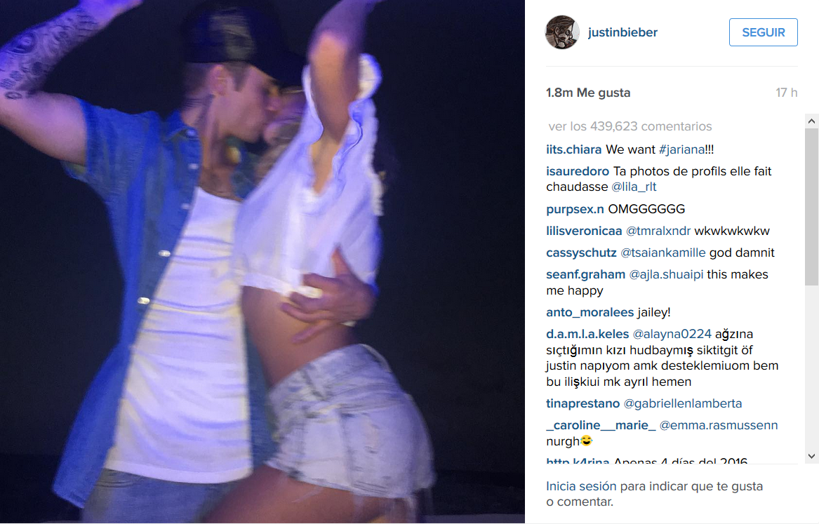 Justin Bieber confirma relación con Hailey Baldwin en Instagram
