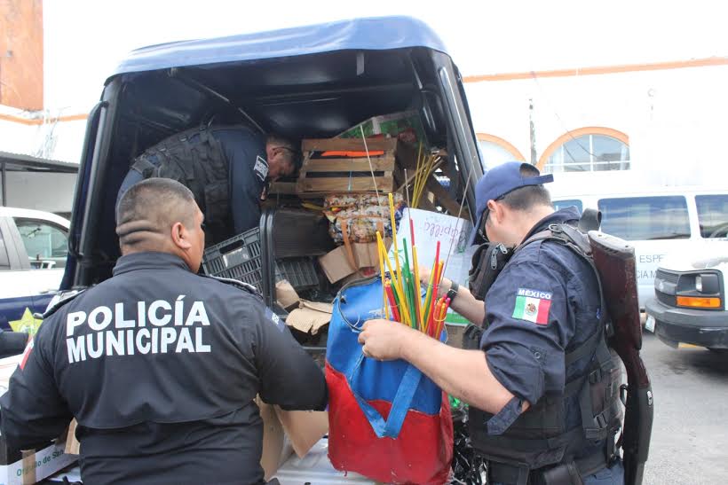 Decomisan casi una tonelada de pirotecnia en Mérida
