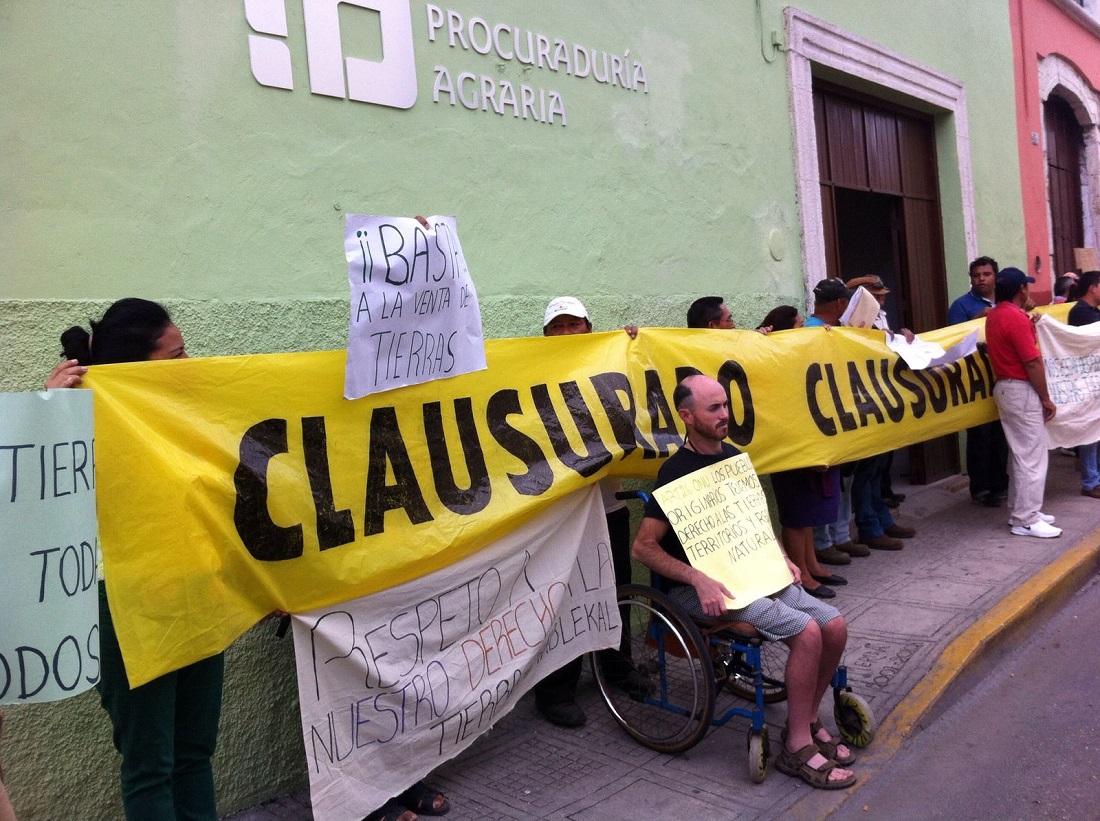Exigen justicia por tierras en comisaría de Mérida