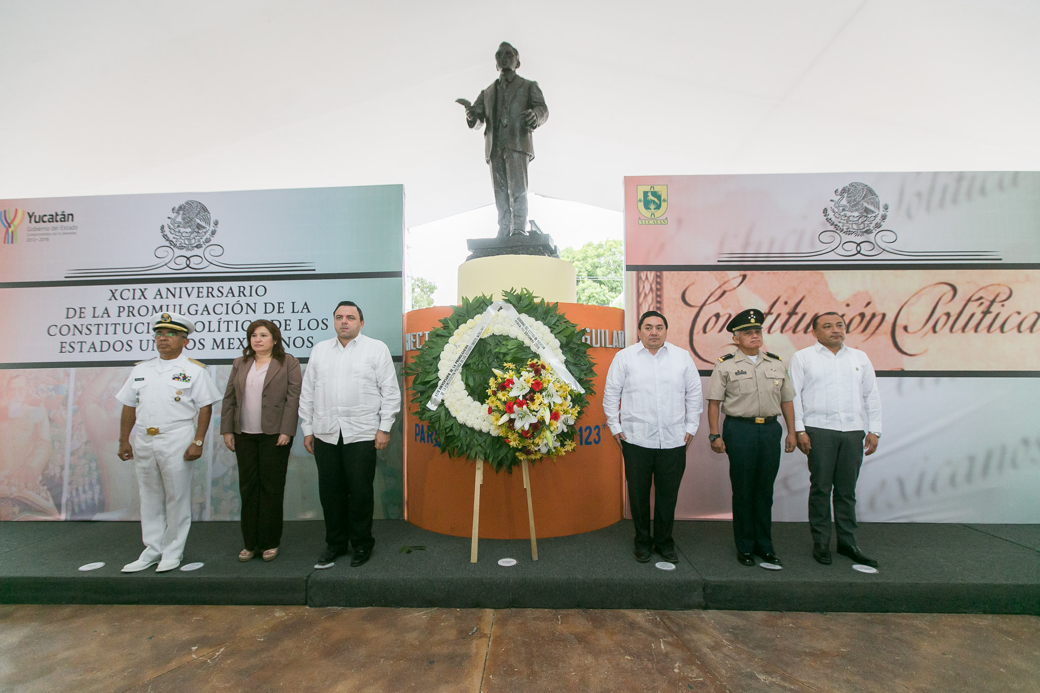Conmemoran XCIX aniversario de la Constitución Política de México