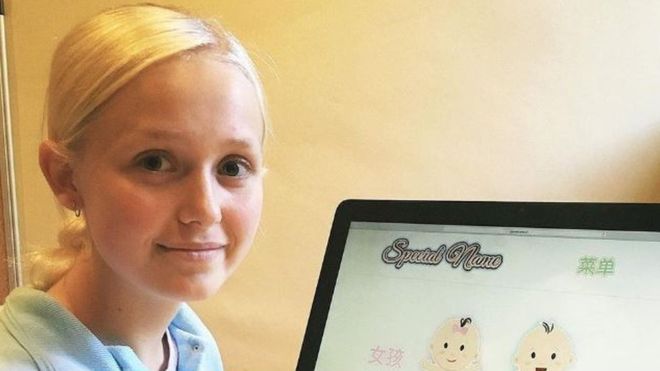 La niña que ganó miles de dólares poniendo nombres a bebés chinos