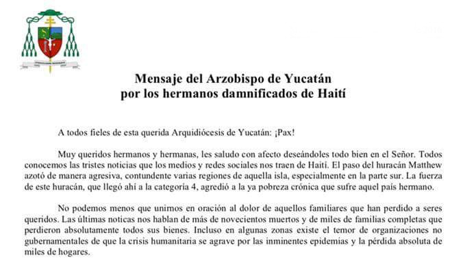 Promueven en Yucatán colecta para damnificados de Haití
