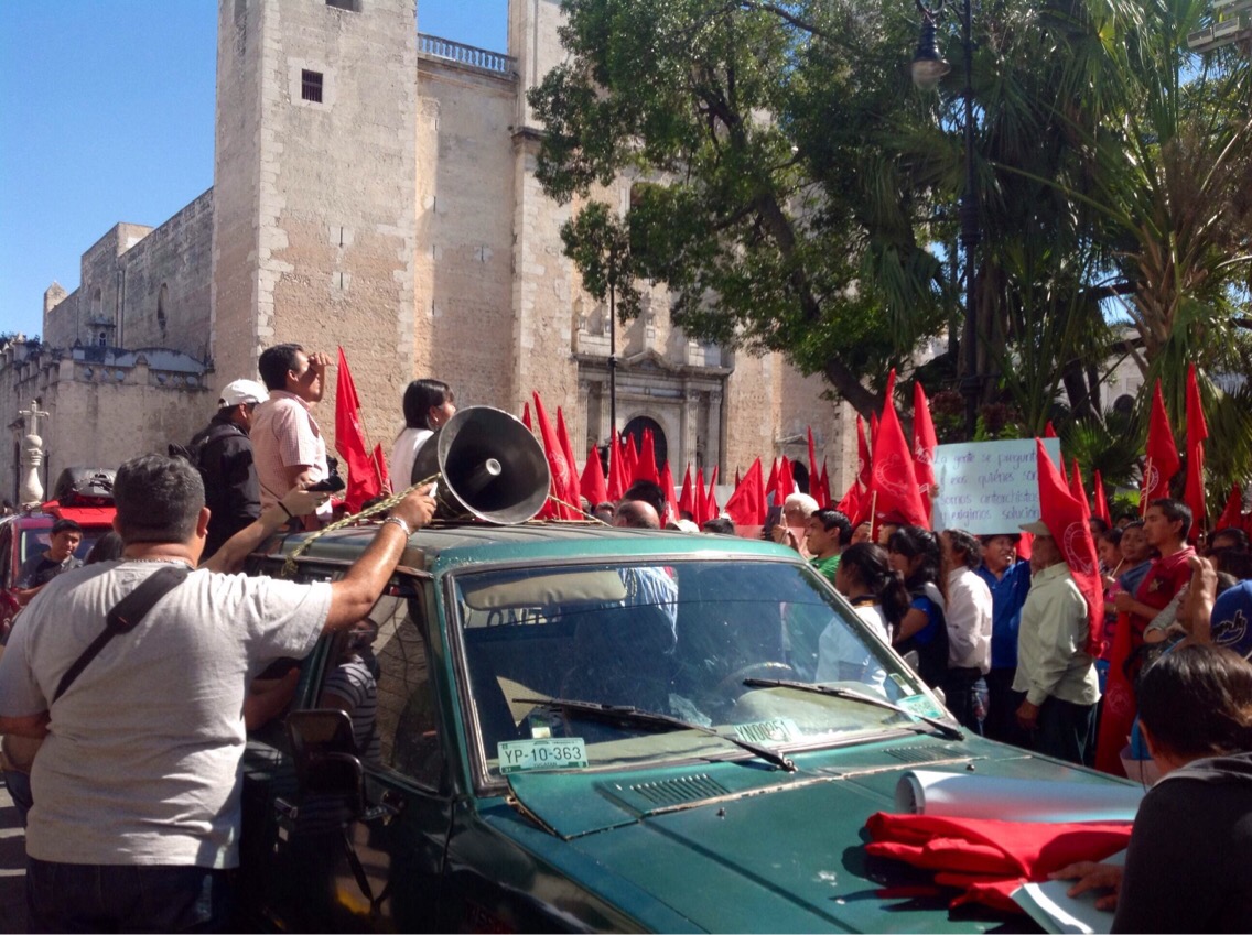 Reavivan protestas de Antorcha Campesina en Yucatán 