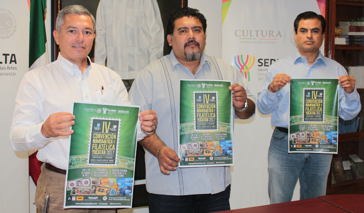 Recibirá Mérida colecciones numismáticas y filatélicas de 3 países