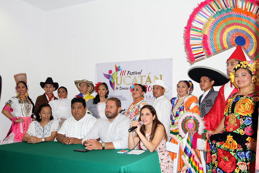 Tercer Festival Yucatán Danza Folklórica, con grupos de Colombia y México