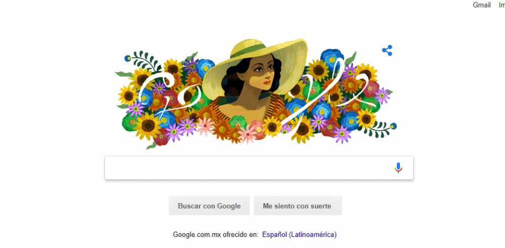 Celebra Google con “doodle” a la actriz Dolores del Río