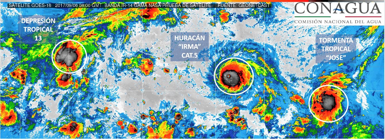 “Irma” no para; “José” es casi huracán y ya nació “Katia”