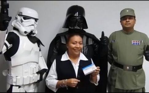 Darth Vader promueve en Campeche uso del condón; campaña contra VIH-Sida (video)