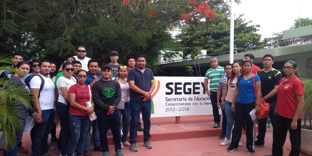 Queja con protesta en Segey de profesores de educación física