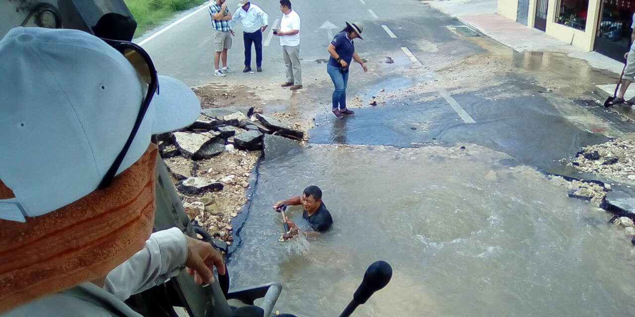 Mega fuga deja sin agua a 40 mil usuarios de 127 colonias de Mérida