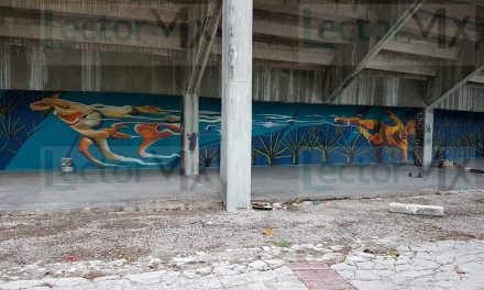 Listos, murales del estadio de futbol ‘Carlos Iturralde Rivero’ (videos)