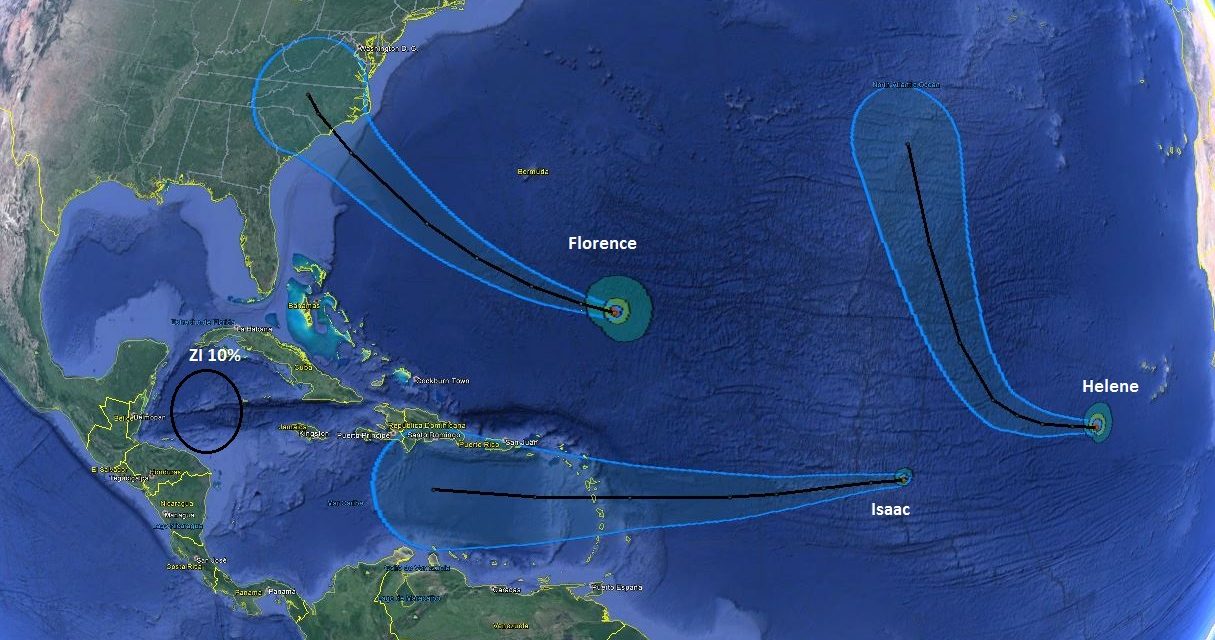 Bajo monitoreo zona de inestabilidad y tres sistemas tropicales en el Atlántico