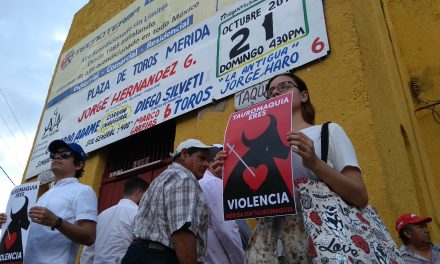 Grito en Plaza de Toros Mérida: “No más crueldad hacia los animales”