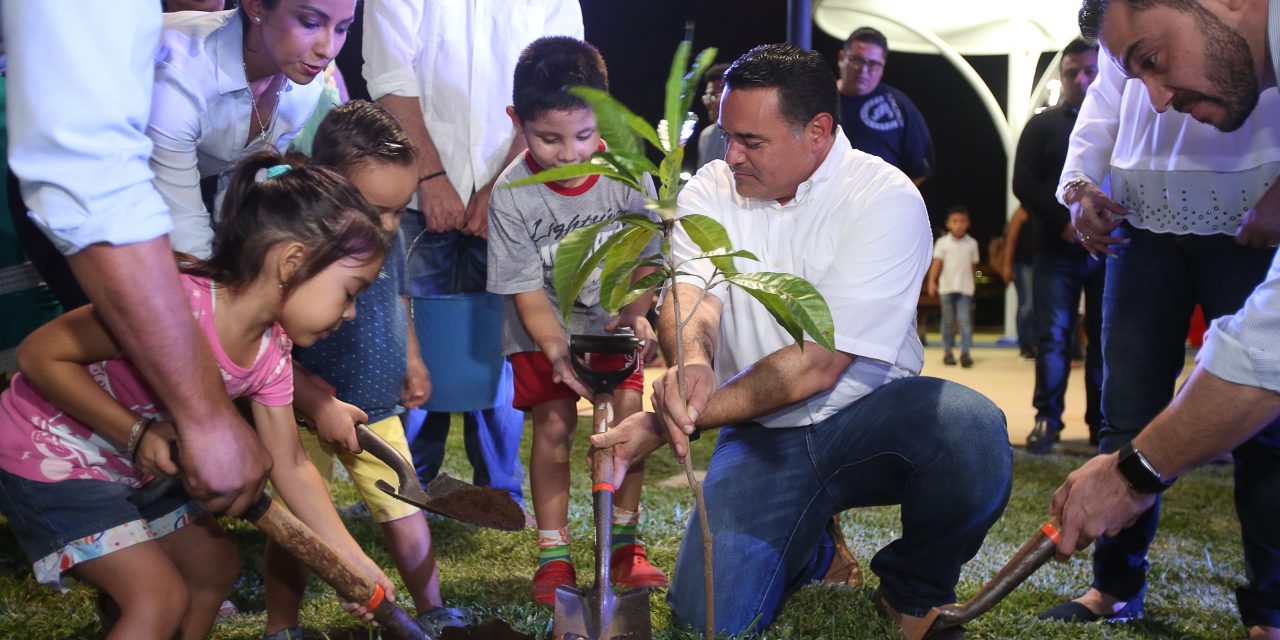 En inauguración de parque Misné, convocan a mega reforestación en Mérida