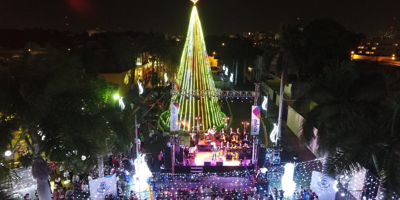 Concierto e iluminación encienden a Mérida