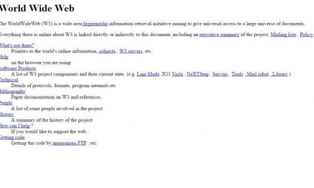 World Wide Web … ¿Cuál fue la primera página web de la historia y para qué servía?