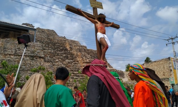 Atempera calor y sufre menos el ‘Cristo de Acanceh’ (Vídeo)