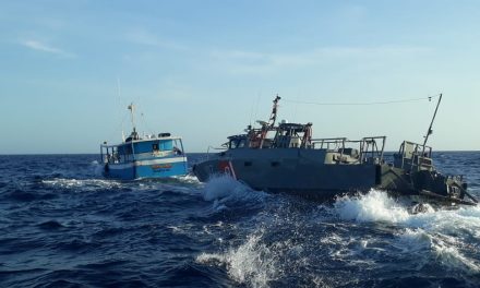 Buque mercante colisiona a pesquero al noreste de Progreso (Video)