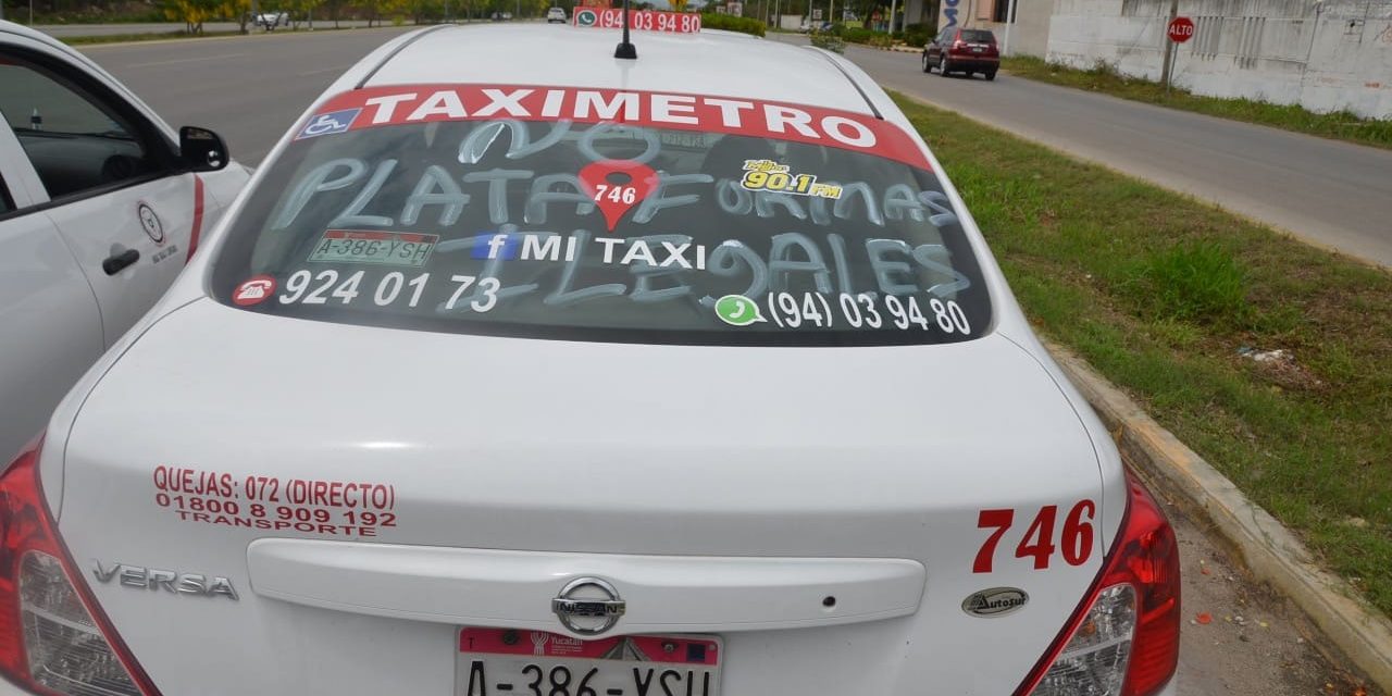 Protesta contra plataformas y registro a reelección en gremio taxista