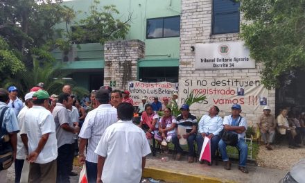 Ejidatarios en rebeldía: plantón permanente frente a Tribunal Agrario (Video)