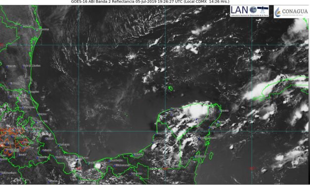 Fin de semana: ligera baja de calor, con chubascos en Península de Yucatán