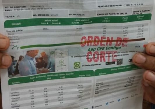 Presión exitosa: retira CFE cobro abusivo a mujer de tercera edad