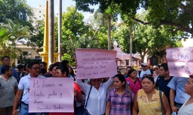 Maestros de Telebachilleratos de Yucatán demandan reinstalación (Video)