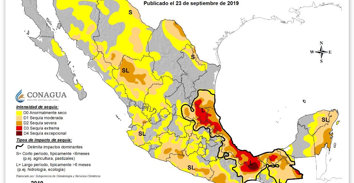 Menos lluvias en promedio histórico de Península de Yucatán