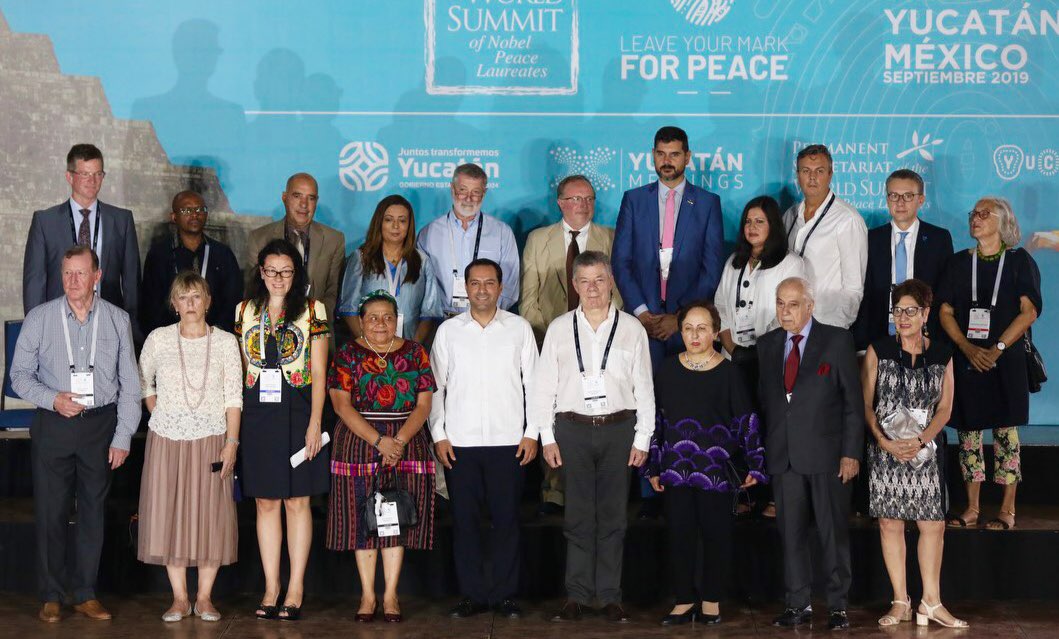 Bienvenida de Vila a Premios Nobel de la Paz a Cumbre Mundial