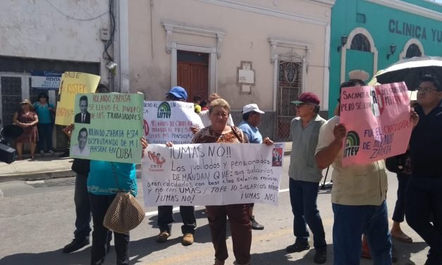 Quiebra de ISSTEY y mayores montos de jubilación, temas de protesta (Video)