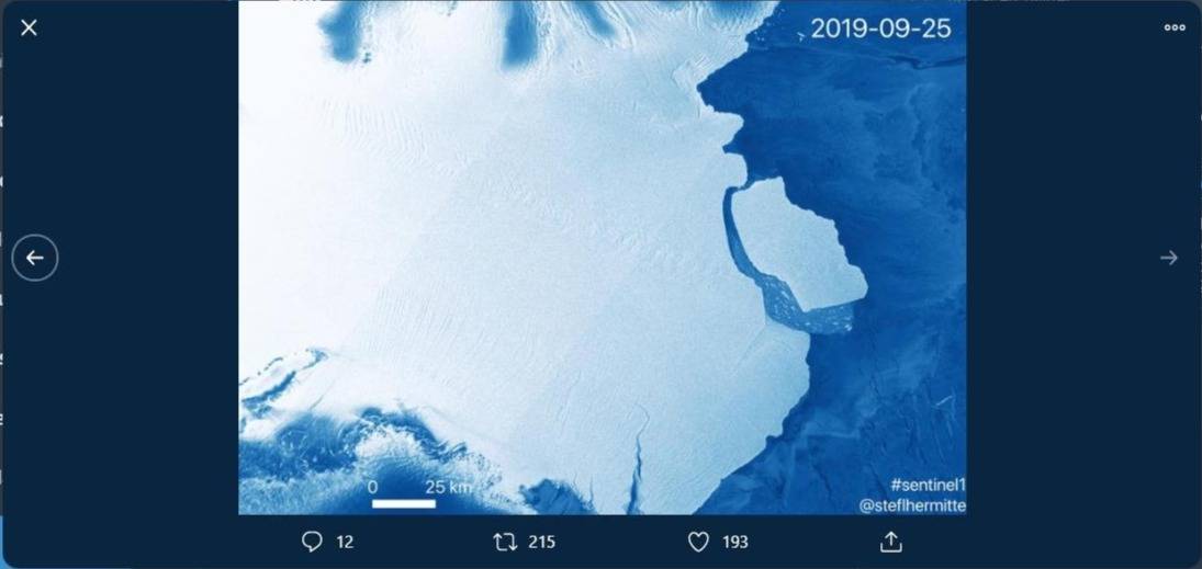 Iceberg gigante se ha desprendido de la Antártida