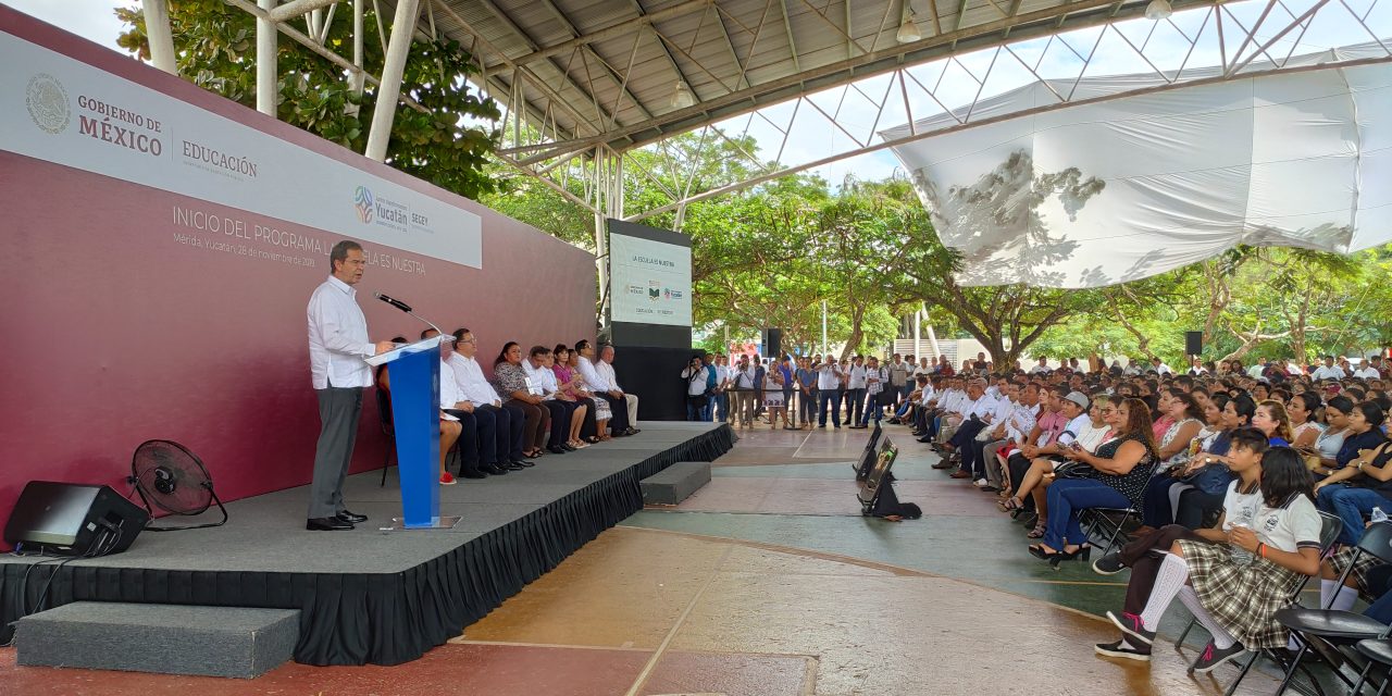 Insulso arranque en Yucatán de ‘La Escuela es Nuestra’