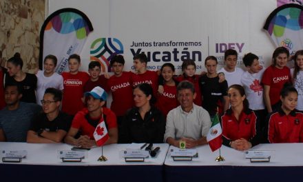 Entrena en Mérida selección juvenil de clavados de Canadá