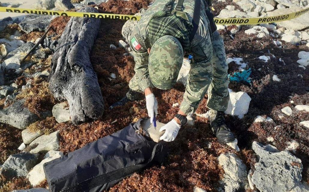 Militares encuentran mochila con cocaína en Cozumel