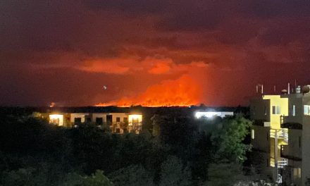 Impresionante incendio cerca de Chiquilá, enlace hacia Holbox