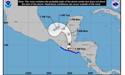 Tormenta tropical “Amanda” con trayectoria a Sonda de Campeche