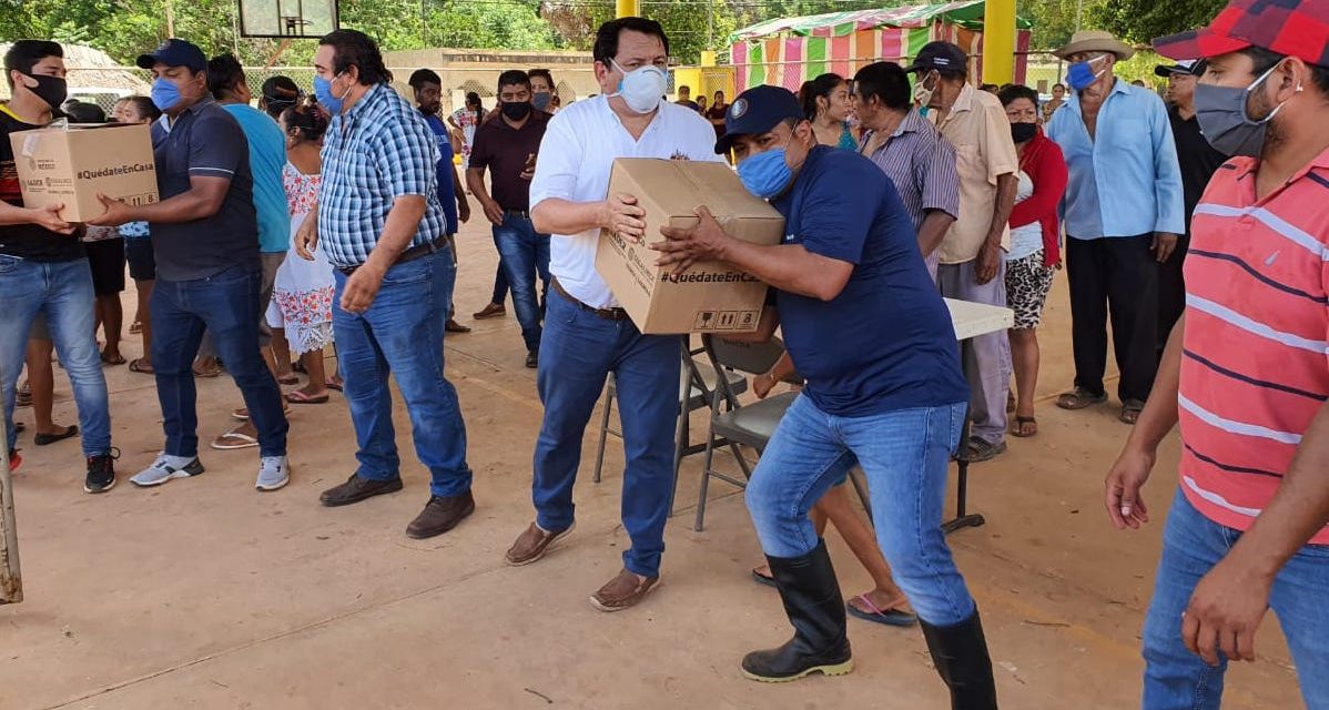 Ayuda alimentaria federal en tres municipios de Yucatán