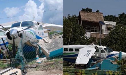 Se ‘despista’ avioneta Cessna en Holbox, Quintana Roo, sin lesionados
