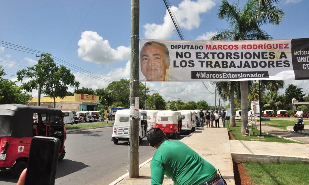 Mototaxistas acusan a diputado Rodríguez Ruz de extorsión; dejarán la CTM