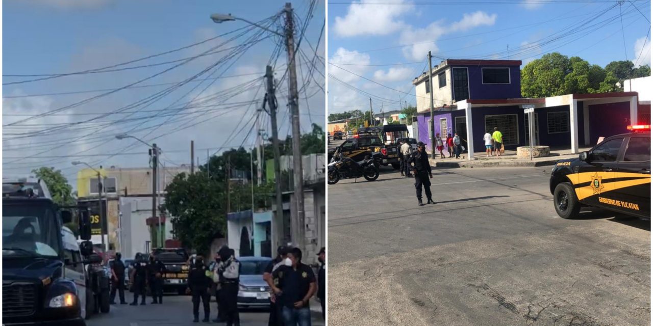 Dispara policía a camioneta y ésta choca colectivo de pasajeros en Mérida