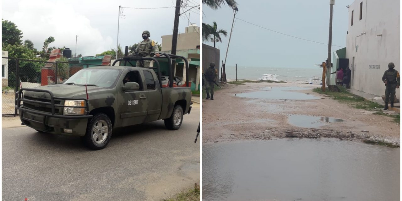 Despliegue de militares en municipios del oriente de Yucatán por ciclón