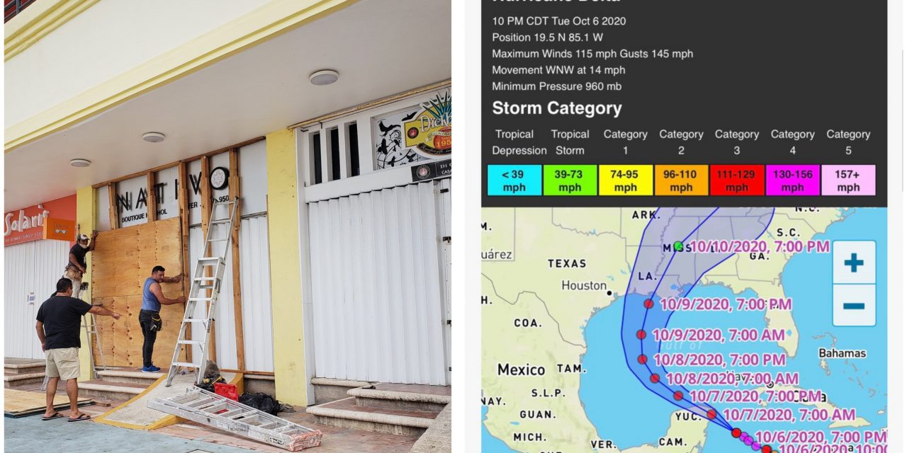 Huracán “Delta” se debilitó de categoría 4 a 3 cerca de Cozumel