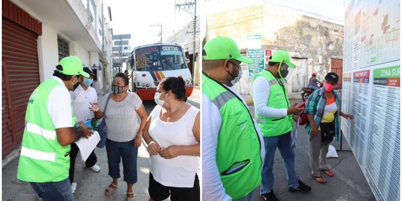 Crean “circuitos de acercamiento” entre paraderos en centro de Mérida