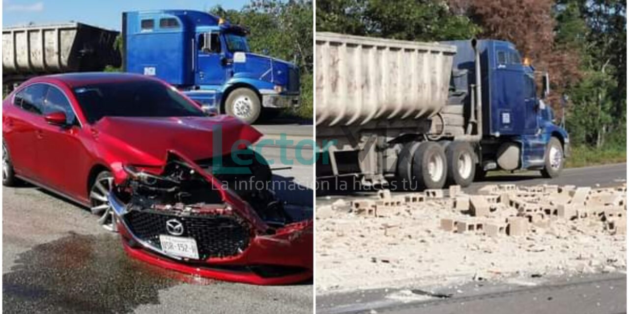 Funcionaria de Educación de Quintana Roo y su madre accidentadas en Motul