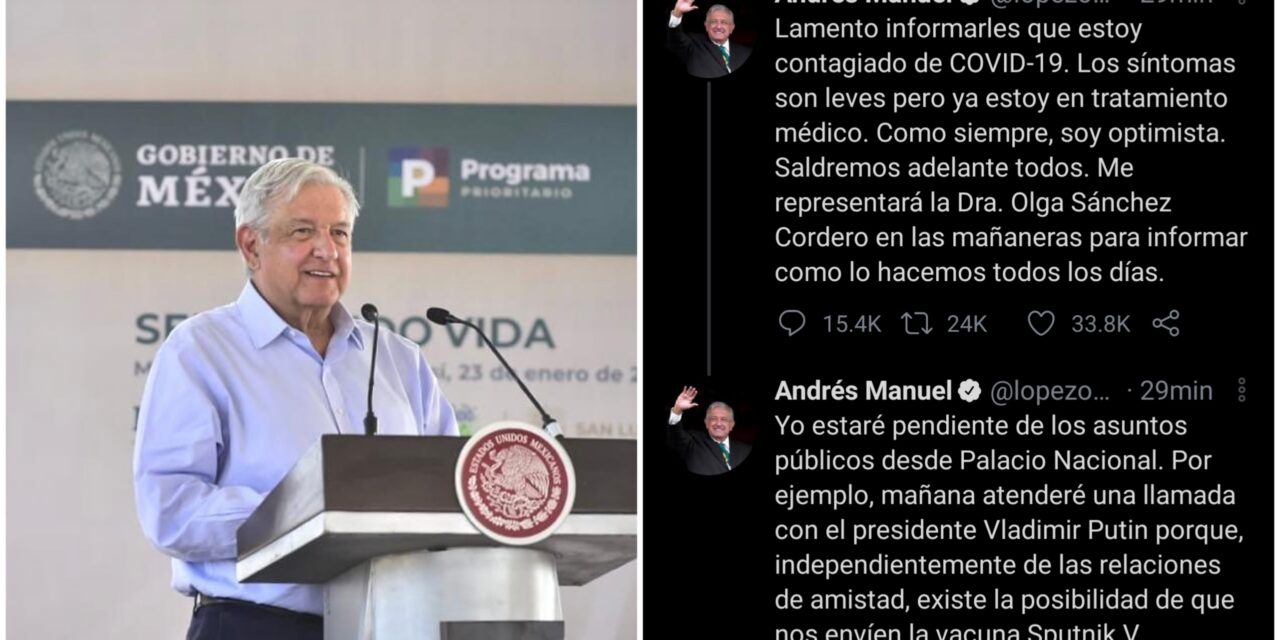 Contagiado de coronavirus el presidente Andrés Manuel López Obrador