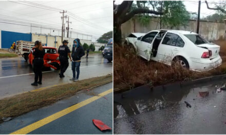 Lluvia y descuido acaban en colisión múltiple en la Mérida-Umán