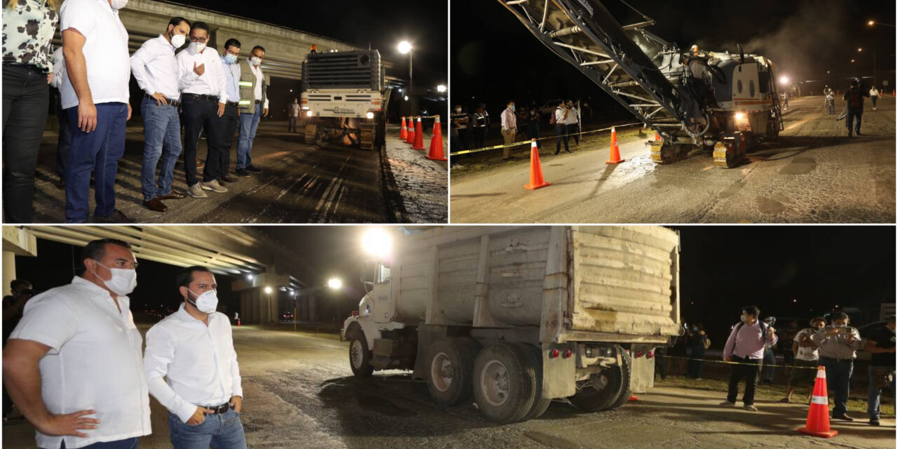 A repavimentación 10 kilómetros ‘críticos’ del Periférico de Mérida